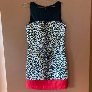 White House Black market ladies leopard print dress in size 4.